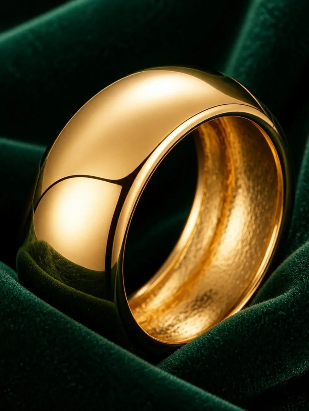 Mayamar Bold 24k Plated Gold Bangle Bracelet & Gift Bag - Picture 2 of 6